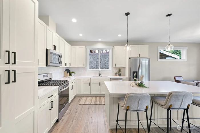 Kitchen with island seating