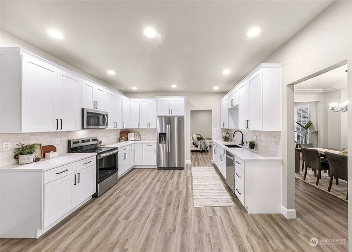 Galley kitchen cabinets